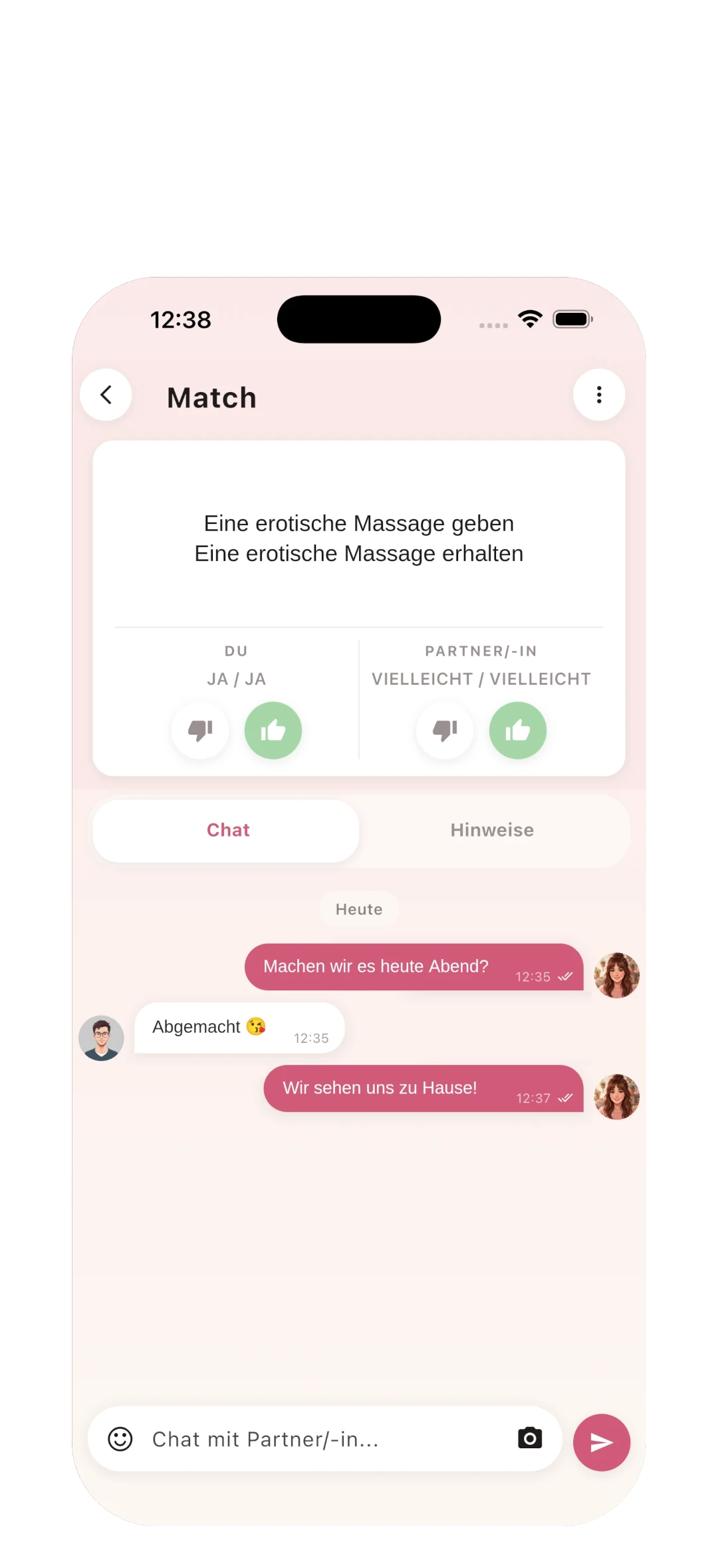 Chat mit Ihrem Partner/-in