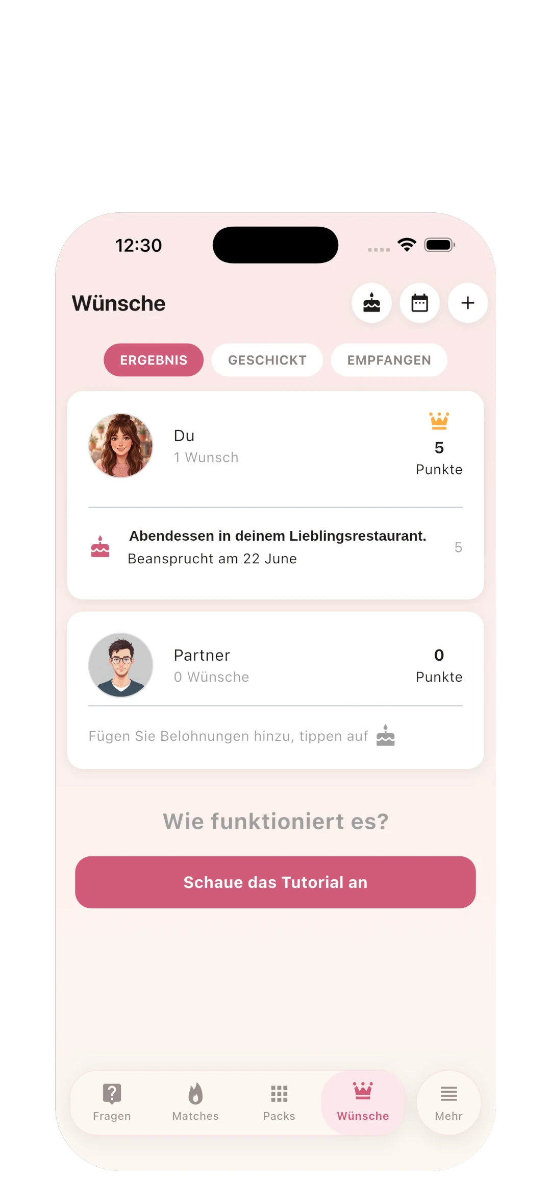Wünsche senden - Zusammen spielen